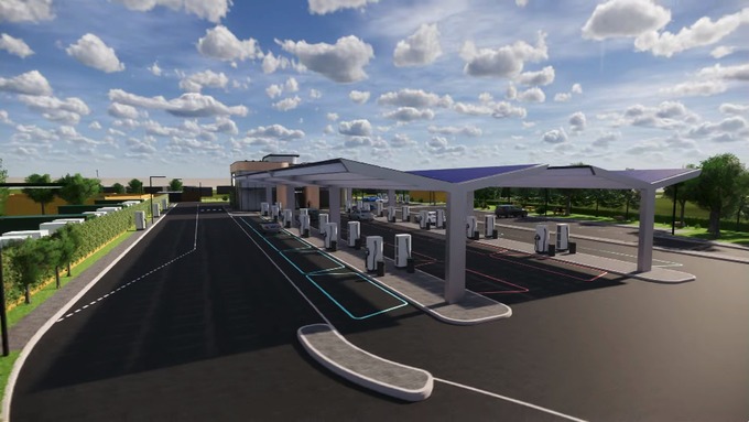 First EV charging forecourt is under construction in the UK